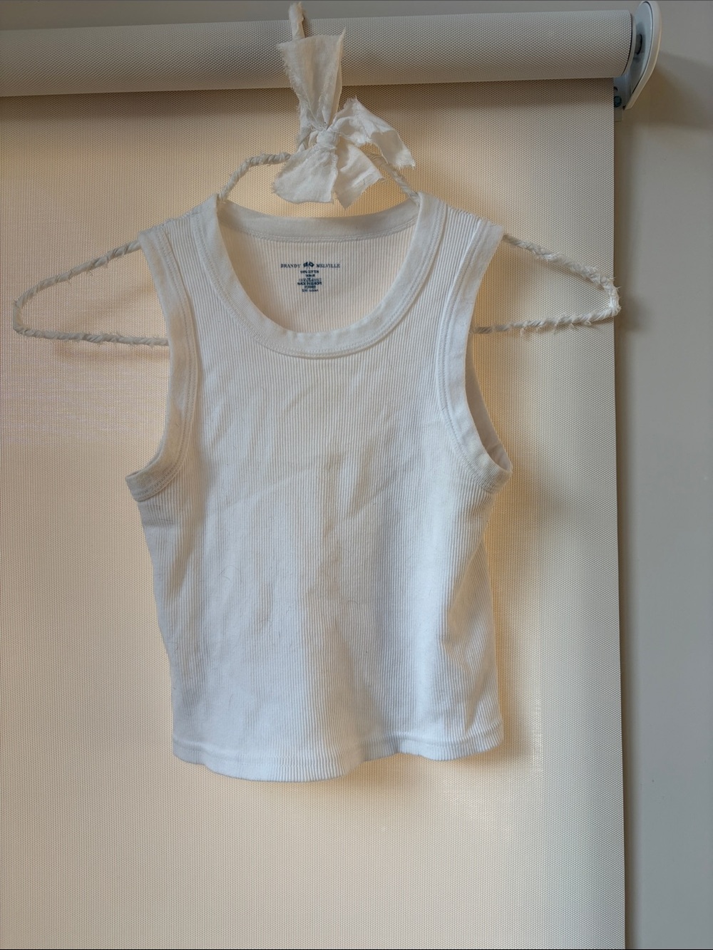 White Ribbed Tank Top for Kids - Classic Sleeveless Tee